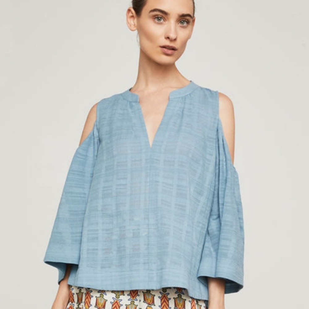 BCBGMaxAzria Elin Cold Shoulder Top